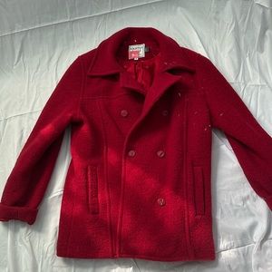 Kristen Blake Red Cloth Coat.